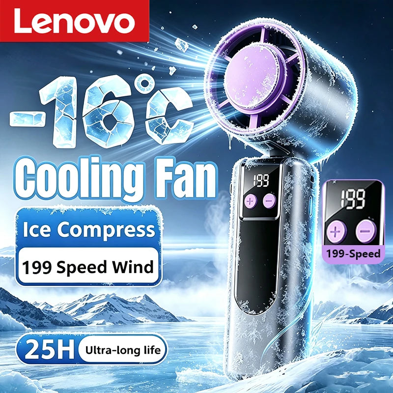 Climatiseur, mini ventilateurs a main, air frais. Lenovo