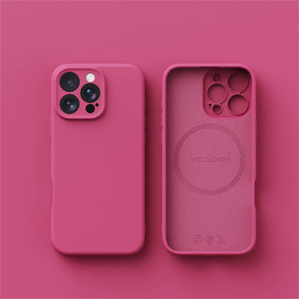 Luxury Liquid Silicone For Magsafe Case For iPhone 17 Air 16 Plus 15 14 13 12 Pro Max 17Pro Wireless Charging Skin Smooth Cover MainResell