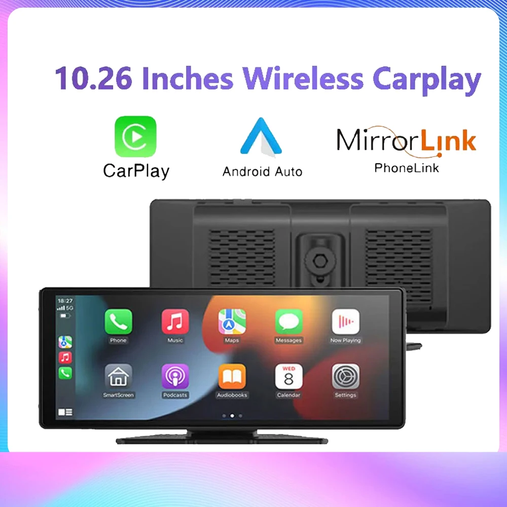 CarPlay sans fil universel 10,26" avec WiFi,  – Compatible Apple et Android.